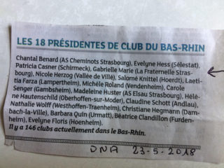 Présidentes des clubs du Bas rhin